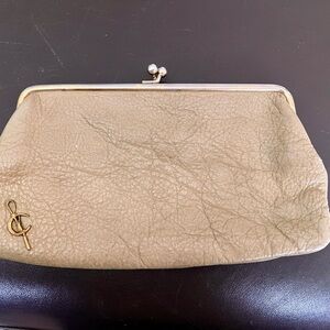 Vintage 60s/70s Horseshoe Riding Crop Kiss Lock Clutch